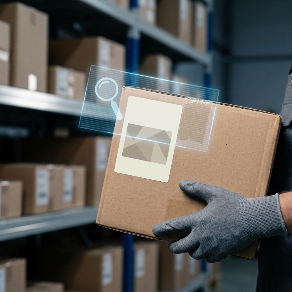 Revisión de etiquetas, instructivos y garantías de un producto durante la inspección
